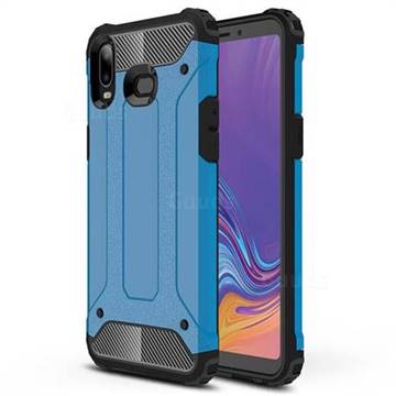 King Kong Armor Premium Shockproof Dual Layer Rugged Hard Cover for Samsung Galaxy A6s - Sky Blue