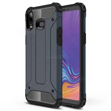 King Kong Armor Premium Shockproof Dual Layer Rugged Hard Cover for Samsung Galaxy A6s - Navy