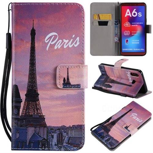 Paris Eiffel Tower PU Leather Wallet Case for Samsung Galaxy A6s