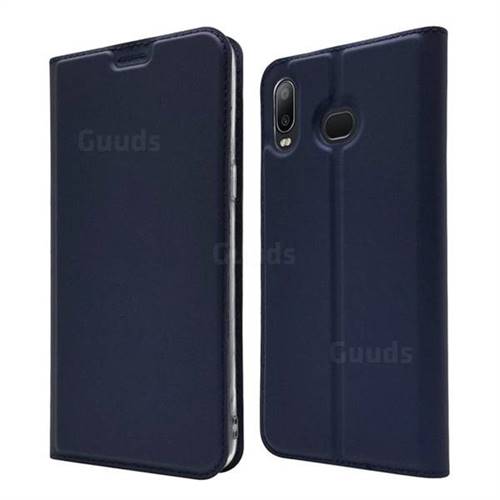 Ultra Slim Card Magnetic Automatic Suction Leather Wallet Case for Samsung Galaxy A6s - Royal Blue