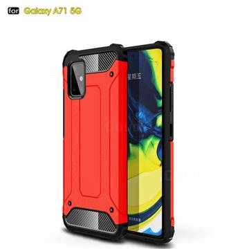 King Kong Armor Premium Shockproof Dual Layer Rugged Hard Cover for Samsung Galaxy A71 5G - Big Red
