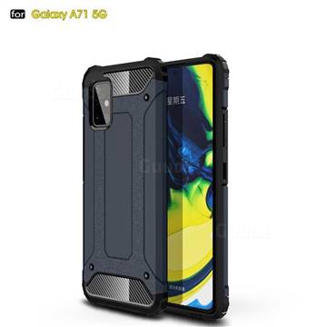 King Kong Armor Premium Shockproof Dual Layer Rugged Hard Cover for Samsung Galaxy A71 5G - Navy