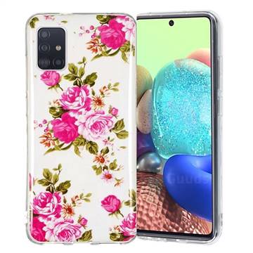 Peony Noctilucent Soft TPU Back Cover for Samsung Galaxy A71 5G