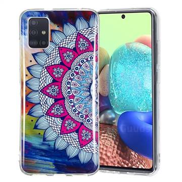 Colorful Sun Flower Noctilucent Soft TPU Back Cover for Samsung Galaxy A71 5G