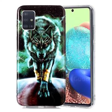 Wolf King Noctilucent Soft TPU Back Cover for Samsung Galaxy A71 5G