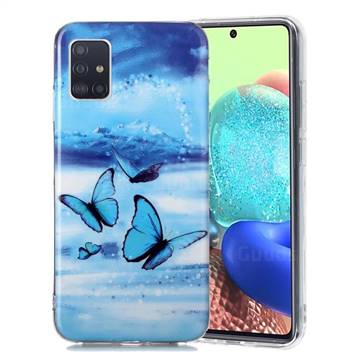 Flying Butterflies Noctilucent Soft TPU Back Cover for Samsung Galaxy A71 5G