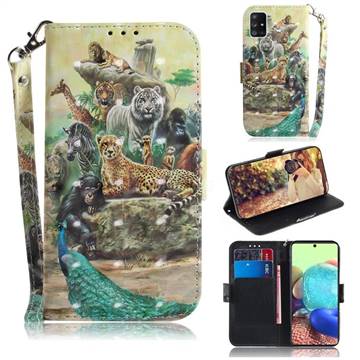 Beast Zoo 3D Painted Leather Wallet Phone Case for Samsung Galaxy A71 5G