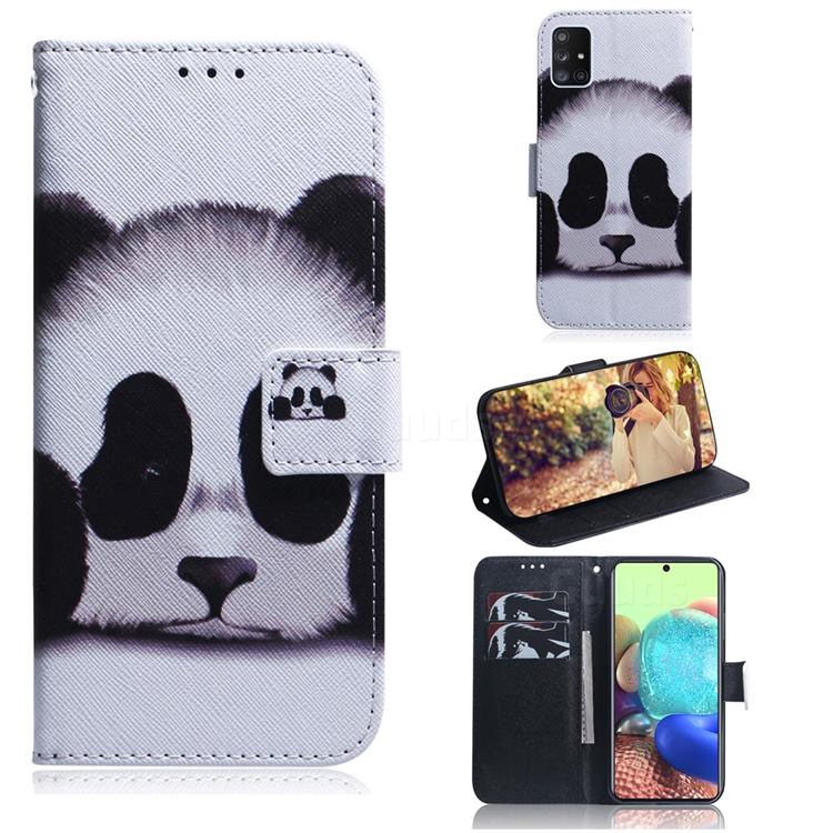 Sleeping Panda PU Leather Wallet Case for Samsung Galaxy A71 5G