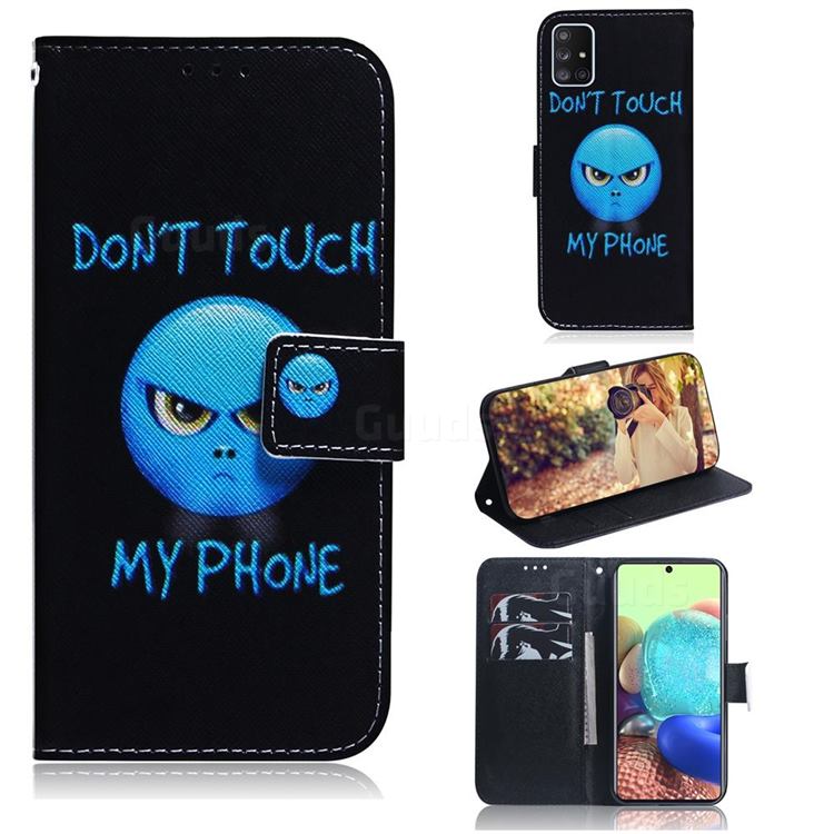 Not Touch My Phone PU Leather Wallet Case for Samsung Galaxy A71 5G