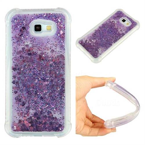 Dynamic Liquid Glitter Sand Quicksand Star TPU Case for Samsung Galaxy A7 2017 A720 - Purple