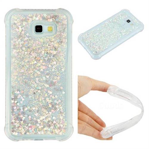 Dynamic Liquid Glitter Sand Quicksand Star TPU Case for Samsung Galaxy A7 2017 A720 - Silver