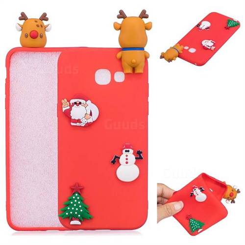 Red Elk Christmas Xmax Soft 3D Silicone Case for Samsung Galaxy A7 2017 A720