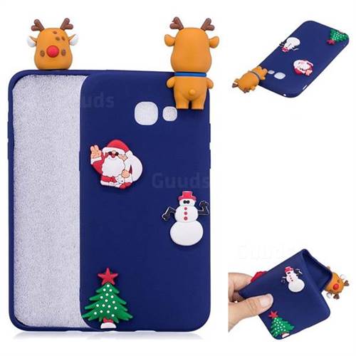 Navy Elk Christmas Xmax Soft 3D Silicone Case for Samsung Galaxy A7 2017 A720