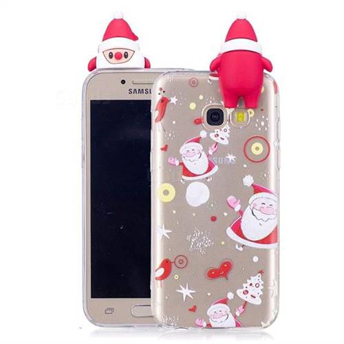 Dancing Santa Claus Soft 3D Climbing Doll Soft Case for Samsung Galaxy A7 2017 A720