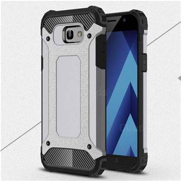 King Kong Armor Premium Shockproof Dual Layer Rugged Hard Cover for Samsung Galaxy A7 2017 A720 - Silver Grey