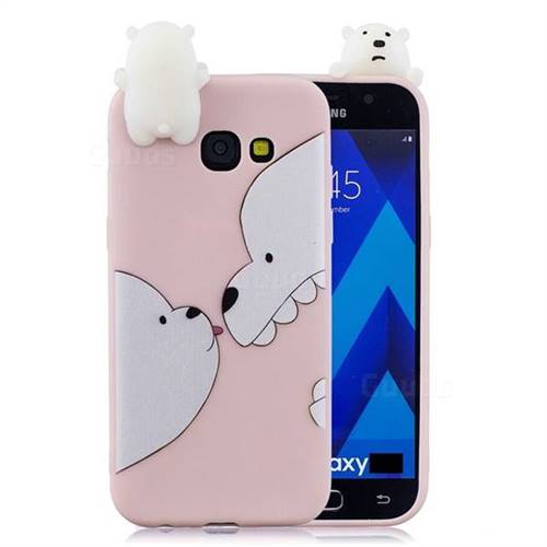 Big White Bear Soft 3D Climbing Doll Soft Case for Samsung Galaxy A7 2017 A720