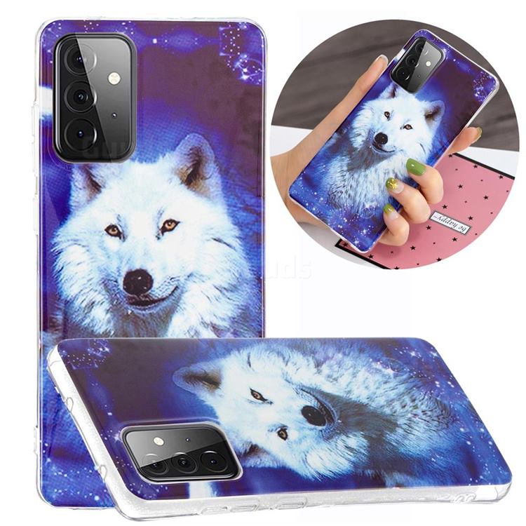 Galaxy Wolf Noctilucent Soft TPU Back Cover for Samsung Galaxy A72 5G