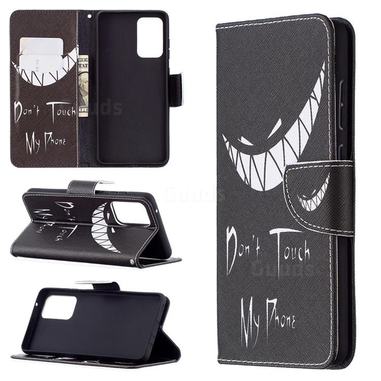 Crooked Grin Leather Wallet Case for Samsung Galaxy A72 (4G, 5G)