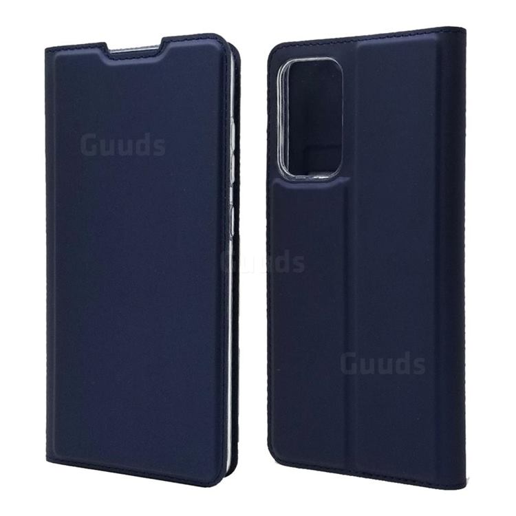 Ultra Slim Card Magnetic Automatic Suction Leather Wallet Case for Samsung Galaxy A72 (4G, 5G) - Royal Blue
