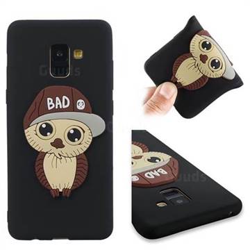Bad Boy Owl Soft 3D Silicone Case for Samsung Galaxy A8+ (2018) - Black