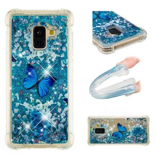 Flower Butterfly Dynamic Liquid Glitter Sand Quicksand Star TPU Case for Samsung Galaxy A8+ (2018)