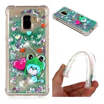 Heart Frog Lion Dynamic Liquid Glitter Sand Quicksand Star TPU Case for Samsung Galaxy A8+ (2018)