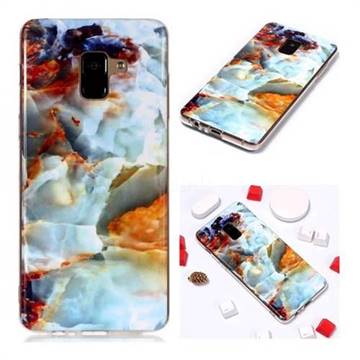 Fire Cloud Soft TPU Marble Pattern Phone Case for Samsung Galaxy A8+ (2018)