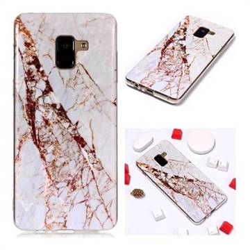 White Crushed Soft TPU Marble Pattern Phone Case for Samsung Galaxy A8+ (2018)