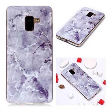 Light Gray Soft TPU Marble Pattern Phone Case for Samsung Galaxy A8+ (2018)