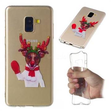 Red Gloves Elk Super Clear Soft TPU Back Cover for Samsung Galaxy A8+ (2018)