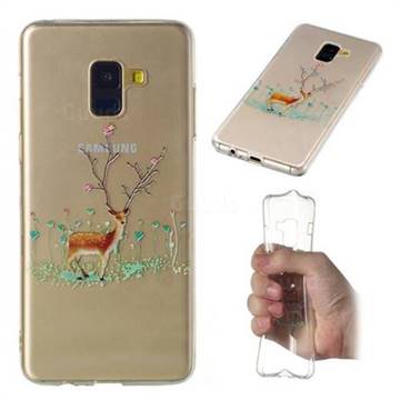 Branches Elk Super Clear Soft TPU Back Cover for Samsung Galaxy A8+ (2018)