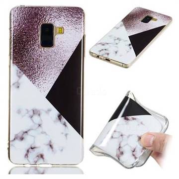 Black white Grey Soft TPU Marble Pattern Phone Case for Samsung Galaxy A8+ (2018)