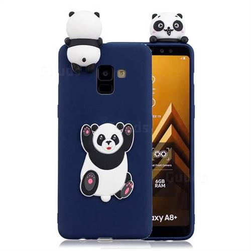 Giant Panda Soft 3D Climbing Doll Soft Case for Samsung Galaxy A8+ (2018)