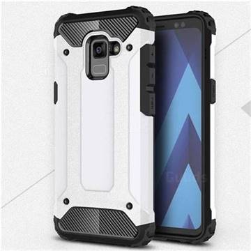 King Kong Armor Premium Shockproof Dual Layer Rugged Hard Cover for Samsung Galaxy A8+ (2018) - White