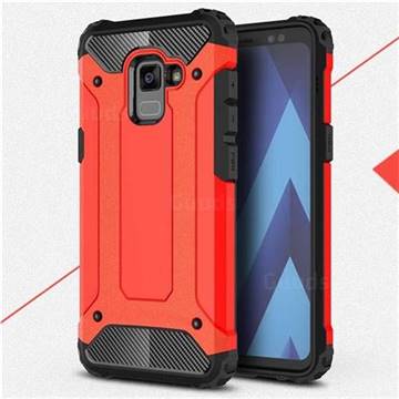 King Kong Armor Premium Shockproof Dual Layer Rugged Hard Cover for Samsung Galaxy A8+ (2018) - Big Red