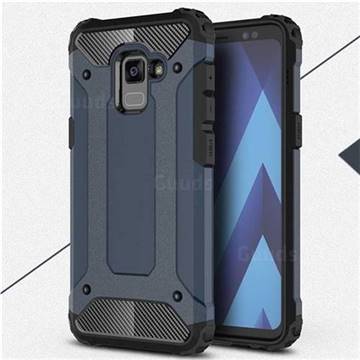 King Kong Armor Premium Shockproof Dual Layer Rugged Hard Cover for Samsung Galaxy A8+ (2018) - Navy