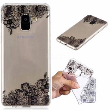 Lace Flower Super Clear Soft TPU Back Cover for Samsung Galaxy A8+ (2018)