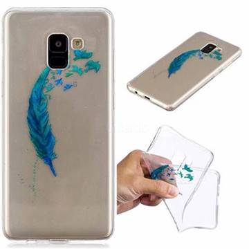 Feather Bird Super Clear Soft TPU Back Cover for Samsung Galaxy A8+ (2018)