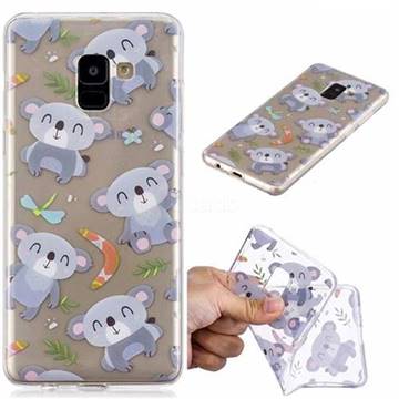 Cute Koala Super Clear Soft TPU Back Cover for Samsung Galaxy A8+ (2018)