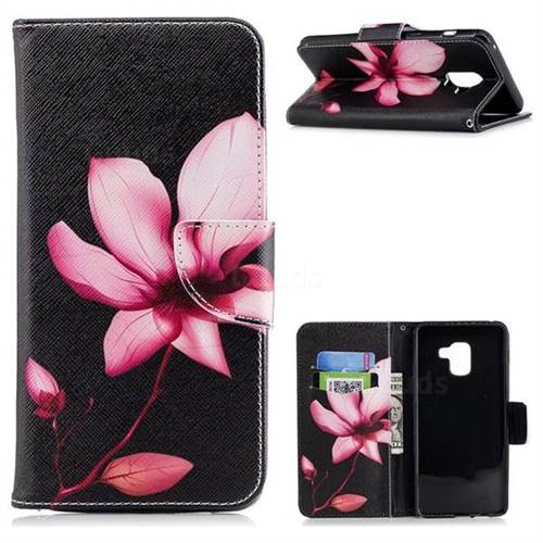 Lotus Flower Leather Wallet Case for Samsung Galaxy A8+ (2018)