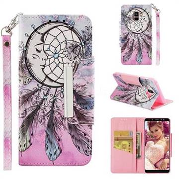Angel Monternet Big Metal Buckle PU Leather Wallet Phone Case for Samsung Galaxy A8+ (2018)