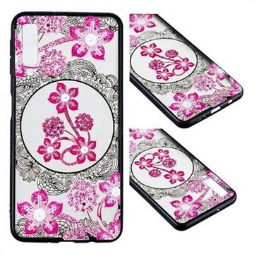 Daffodil Lace Diamond Flower Soft TPU Back Cover for Samsung Galaxy A7 (2018)