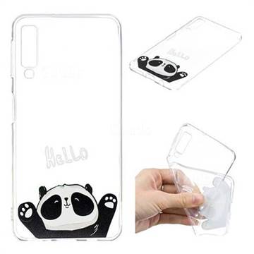 Hello Panda Super Clear Soft TPU Back Cover for Samsung Galaxy A7 (2018)