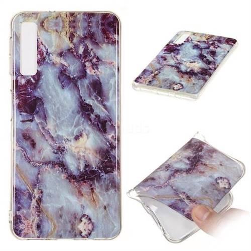 Rock Blue Soft TPU Marble Pattern Case for Samsung Galaxy A7 (2018)