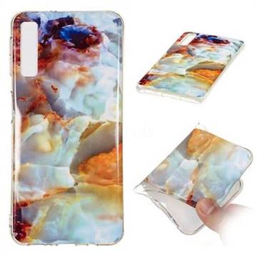 Fire Cloud Soft TPU Marble Pattern Phone Case for Samsung Galaxy A7 (2018)