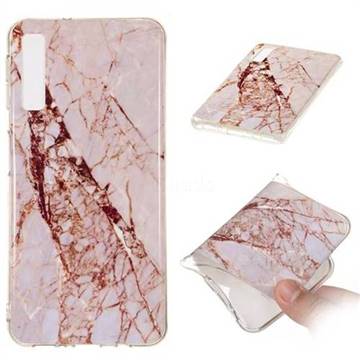 White Crushed Soft TPU Marble Pattern Phone Case for Samsung Galaxy A7 (2018)