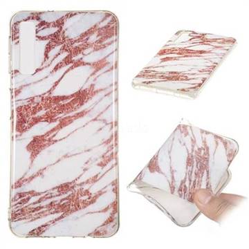 Rose Gold Grain Soft TPU Marble Pattern Phone Case for Samsung Galaxy A7 (2018)