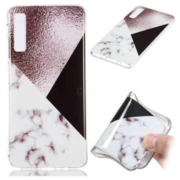 Black white Grey Soft TPU Marble Pattern Phone Case for Samsung Galaxy A7 (2018)