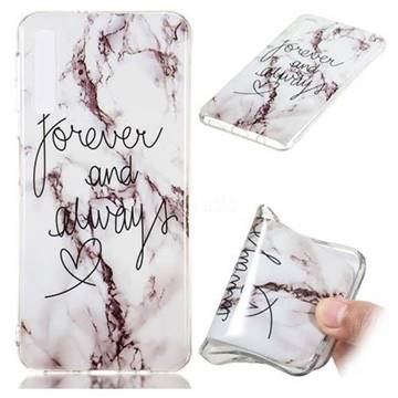 Forever Soft TPU Marble Pattern Phone Case for Samsung Galaxy A7 (2018)