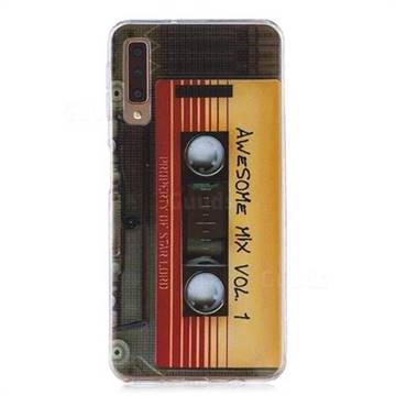 Retro Cassette Tape Super Clear Soft TPU Back Cover for Samsung Galaxy A7 (2018)
